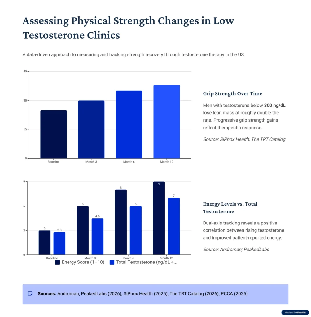 chart illustrating components of physical changes from low testosterone