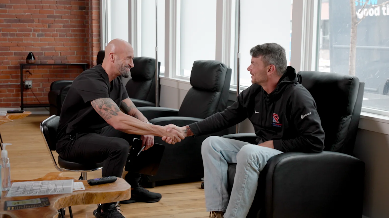 Rick with a client